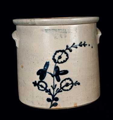 WHITES UTICA Stoneware Crock with Floral Decoration