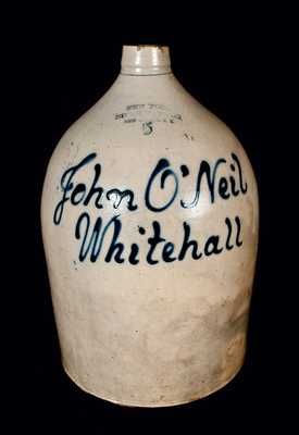 NEW YORK STONEWARE CO. Jug with Whitehall Advertising