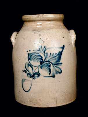 Three-Gallon Stoneware Crock with NY City Advertising