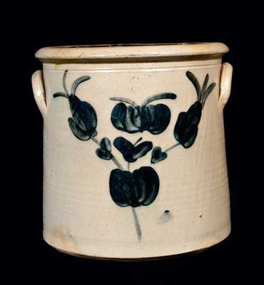 Three-Gallon Floral Decorated Stoneware Crock