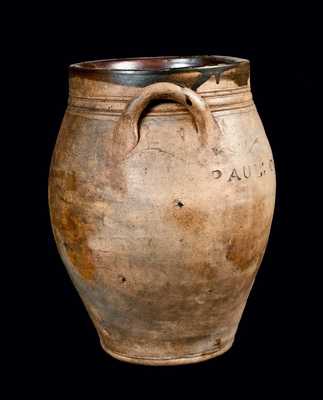 PAUL CUSHMAN (Albany, NY) Stoneware Jar with Coggled Decoration