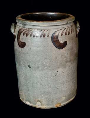 Four-Gallon Stoneware Jar w/ Manganese Decoration attrib. S. Bell & Son, Strasburg, VA