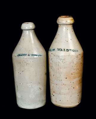 Lot of Two: Stoneware Bottles with Advertising Names