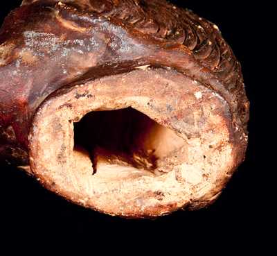 Redware Woman's Head Figure