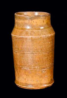 Lead-Glazed Redware Jar with Incised Lines