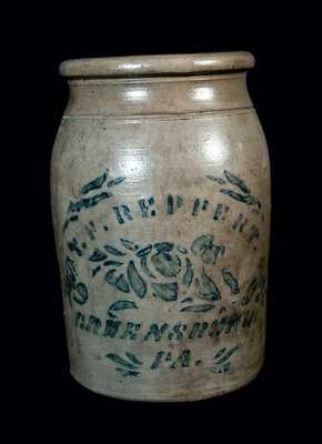 T. F. REPPERT (Greensboro, PA) Stoneware Crock