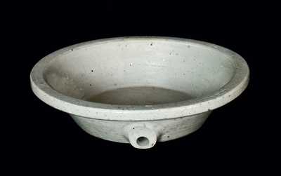 Stoneware Bowl with Spigot Impressed 