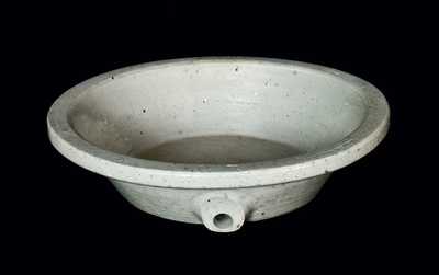 Stoneware Bowl with Spigot Impressed