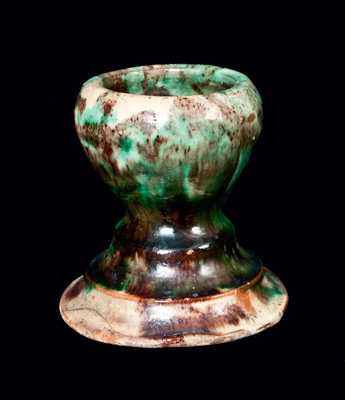 Shenandoah Valley Multi-Glazed Redware Egg Cup