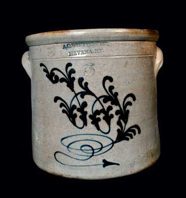 A. O. WHITTEMORE / HAVANA, NY Stoneware Crock