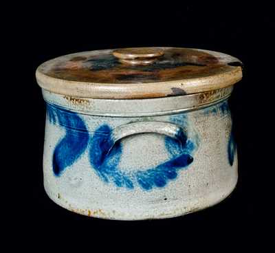 Remmey, Philadelphia Stoneware Butter Crock with Lid