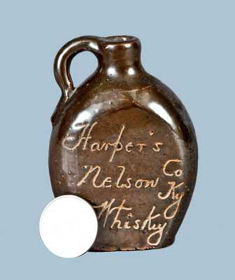 Miniature Ithaca, NY Stoneware Whiskey Jug