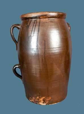 Six-Gallon Southern Stoneware Double-Handled Churn