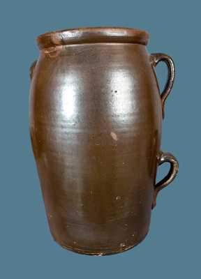 Six-Gallon Southern Stoneware Double-Handled Churn