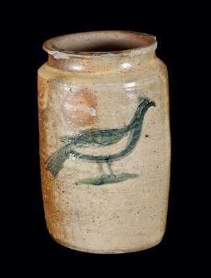 Rare Ohio Stoneware Jar with Incised Birds