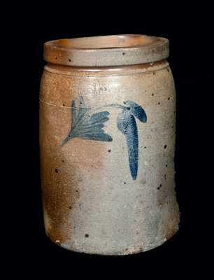 Attrib. R.J. Grier, Chester Co., PA Stoneware Jar, One-and-a-Half-Gallon