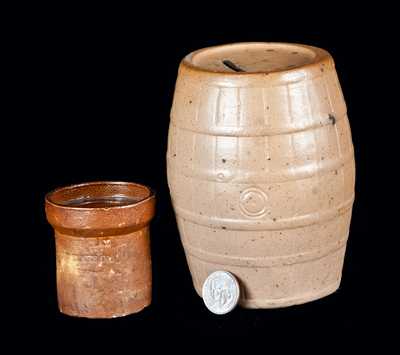 Two Small Utilitarian Pottery Articles, American, late 19th century.