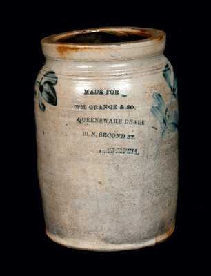 Remmey Stoneware Advertising Jar (Philadelphia, PA)