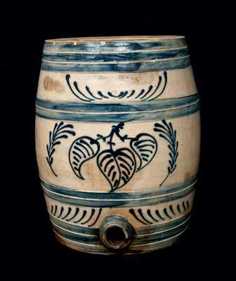 EDMANDS & CO Cobalt-Decorated Stoneware Keg Cooler, Six-Gallon