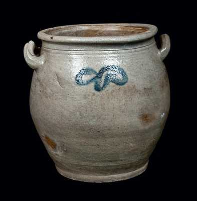 New Jersey Stoneware Jar with Open Handles, circa 1800