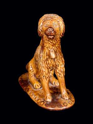 Pennsylvania Redware Seated Dog