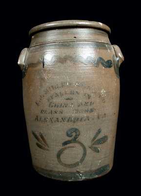 E. J. MILLER / ALEXANDRIA, VA Three-Gallon Stoneware Crock