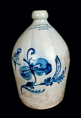 Stoneware Jug with Impressed SYRACUSE Liquor Advertising