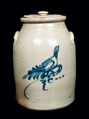 Poughkeepsie, NY Stoneware Crock with Bird