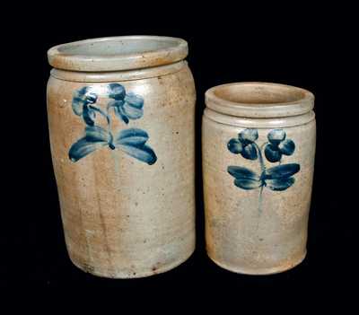 Lot of Two: Stoneware Crocks, Baltimore, circa 1870