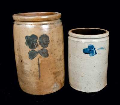 Lot of Two: Stoneware Crocks, Baltimore, circa 1880