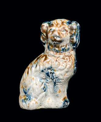 Miniature Stoneware Spaniel with Sponged Decoration