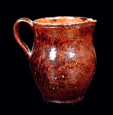 Redware Pitcher with Manganese Flecks