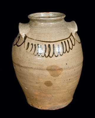 Slip-Decorated Stoneware Jar att. Thomas Chandler, Edgefield, SC