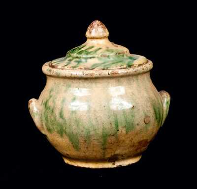 Redware Lidded Sugar Bowl