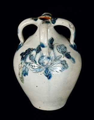 Rare Small Incised Four-Handled Stoneware Jug