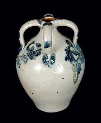 Rare Small Incised Four-Handled Stoneware Jug