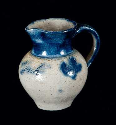 Rare Miniature Stoneware Presentation Pitcher attrib. Beaver County, PA, 