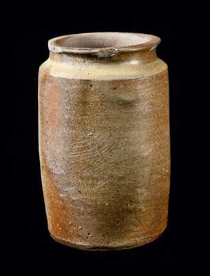 Rare Ohio Stoneware Jar with Incised Birds