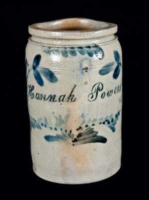 PA Stoneware Jar with Incised Name 