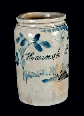 PA Stoneware Jar with Incised Name 