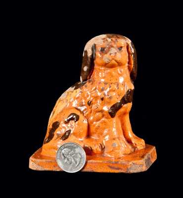 Slip-Decorated Redware Dog Bank