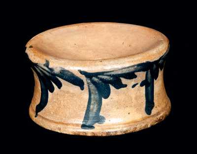 Cobalt-Decorated Stoneware Spittoon, attrib. Remmey, Philadelphia