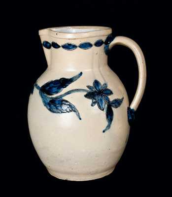 Remmey, Philadelphia, Incised Stoneware Pitcher, Dated 1856