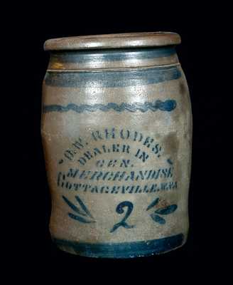 Cottageville, West Virginia Stoneware Advertising Jar