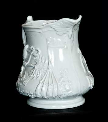 Millington, Astbury & Poulson, Trenton, NJ, Ironstone Civil War Commemorative Pitcher