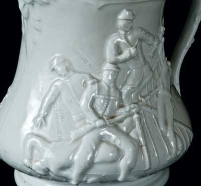 Millington, Astbury & Poulson, Trenton, NJ, Ironstone Civil War Commemorative Pitcher