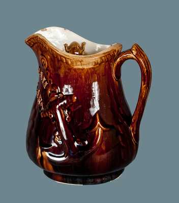 Rare Hand-Signed South Amboy, NJ, Rockingham Presentation Pitcher
