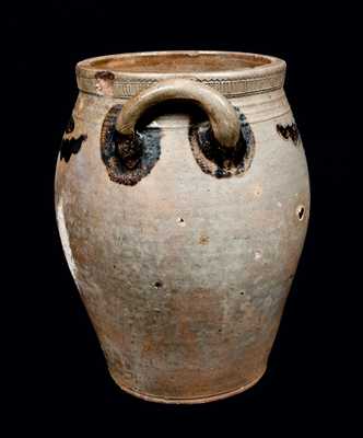 Rare Thomas Warne / Joshua Letts (South Amboy, NJ) Stoneware Jar