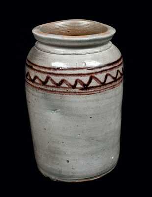 Rare Henry Glazier, Huntingdon, PA, Decorated Stoneware Jar