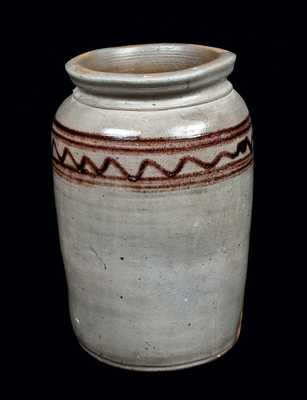 Rare Henry Glazier, Huntingdon, PA, Decorated Stoneware Jar